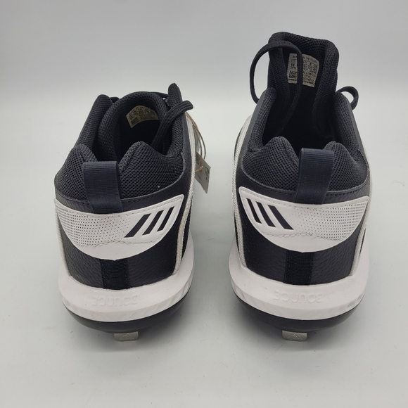 Adidas White Icon 6 Bounce Baseball Cleats Men\'s 14 Shoes Black White NEW main image 12